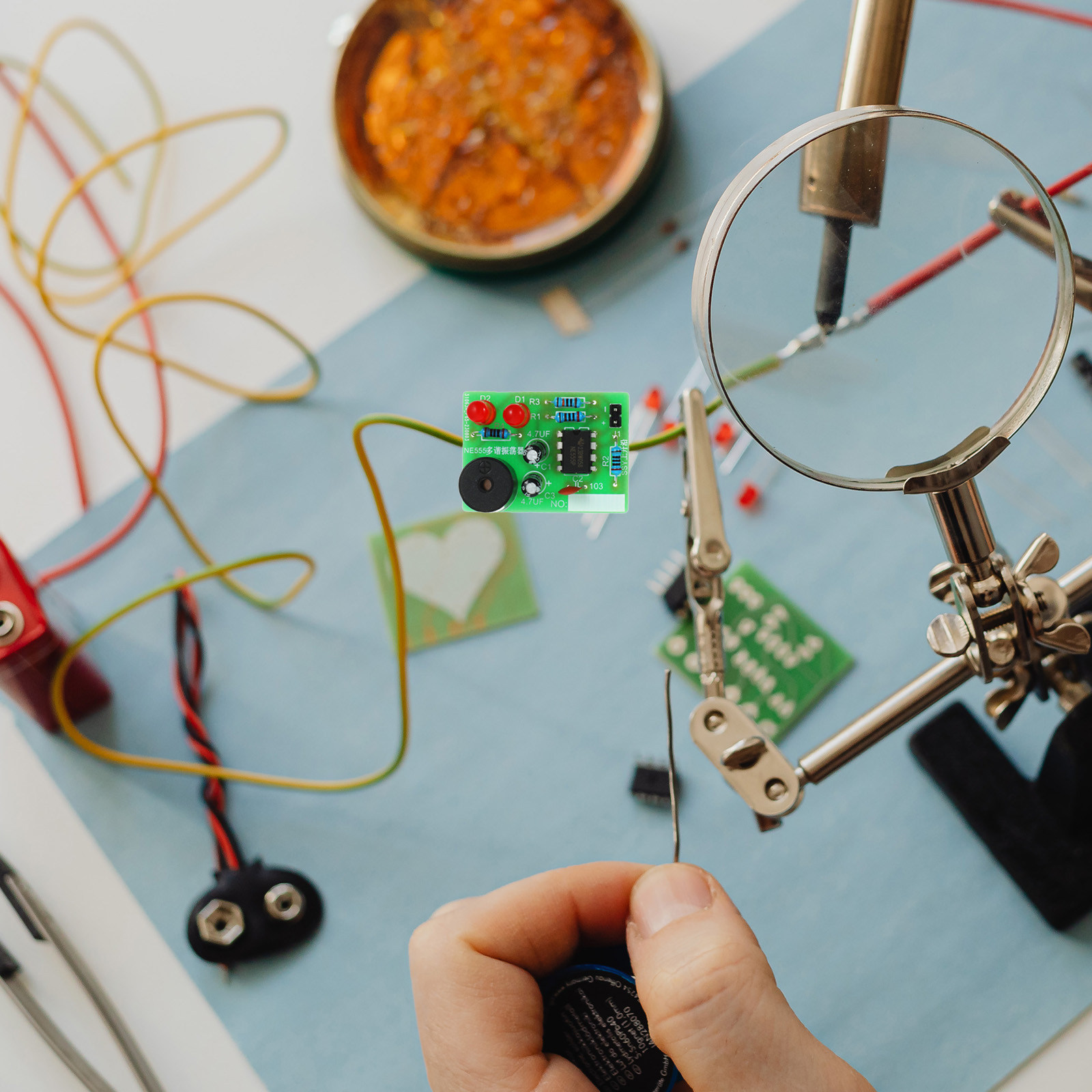 Learn Diy Electronics - 5Set Kit Pelatihan Penyolderan Papan Latihan