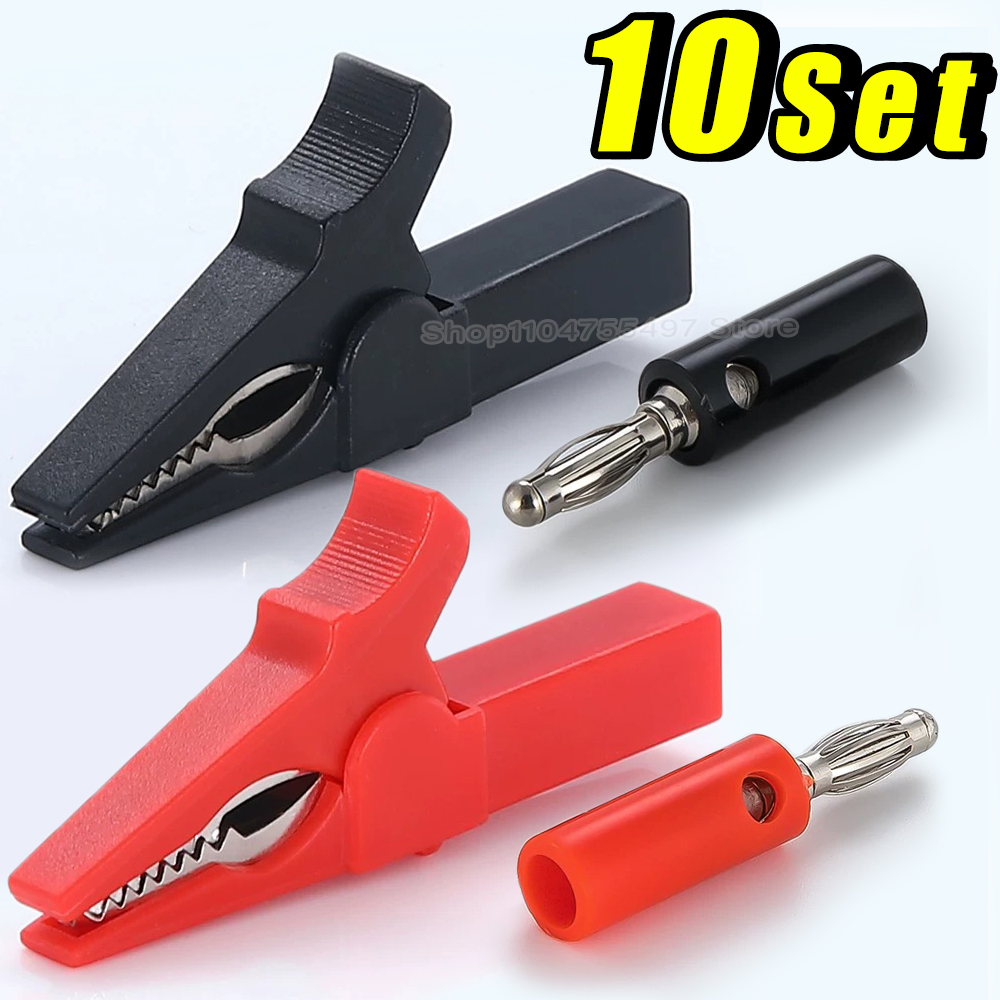Crocodile Clip Set - Klip Buaya dengan Set Colokan Pisang