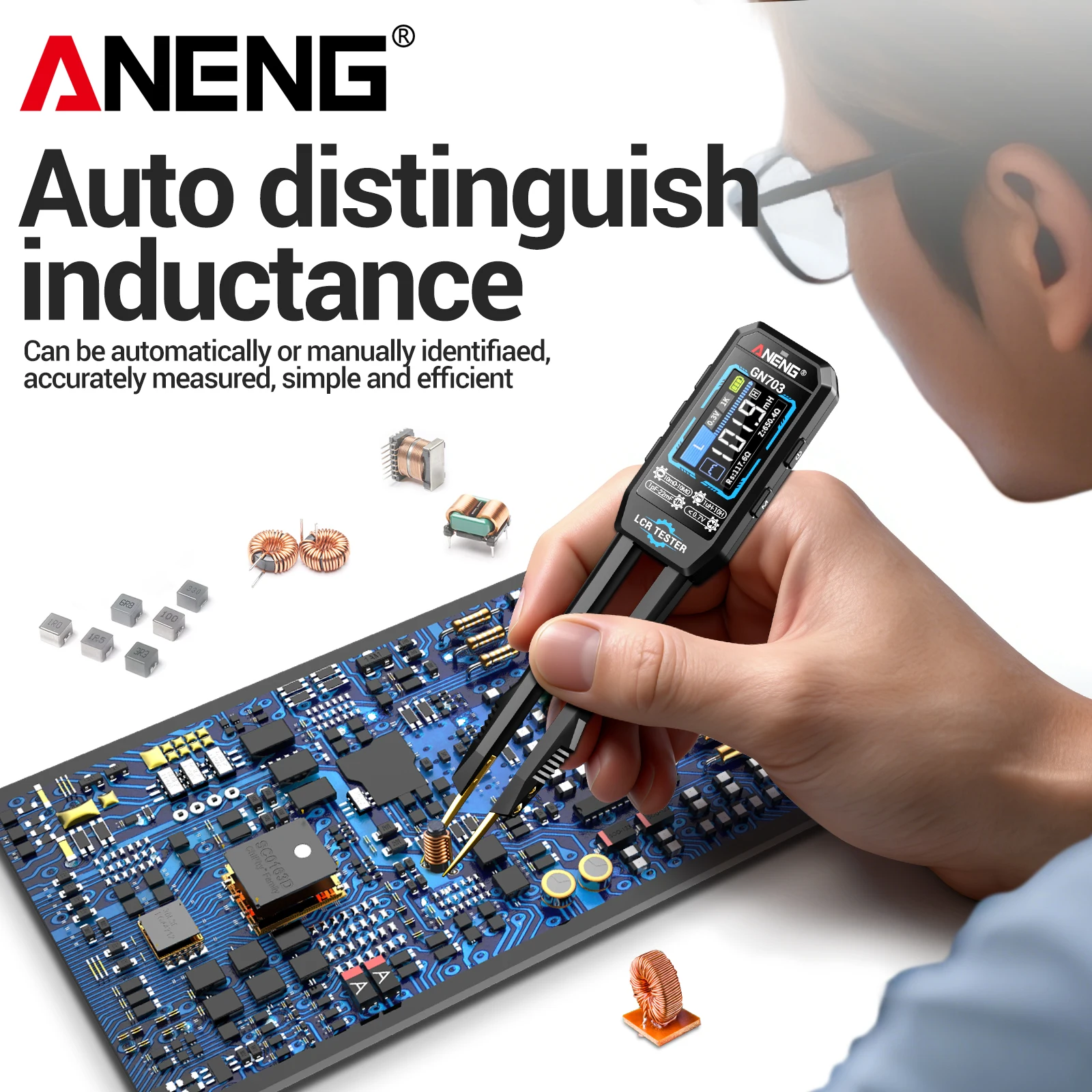 Logic Analyzer Usb - ANENG GN703 USB Rechargeable Portable Digital