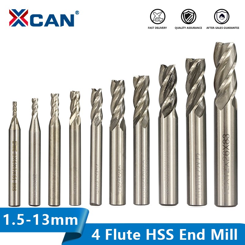 Diy Cnc Router Electronics - XCAN HSS Milling Cutter 4 Flute