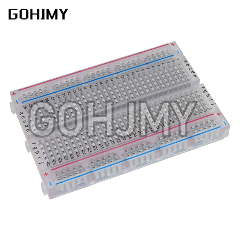 Diy Electronics Breadboard - Papan roti mini transparan 10 buah/papan