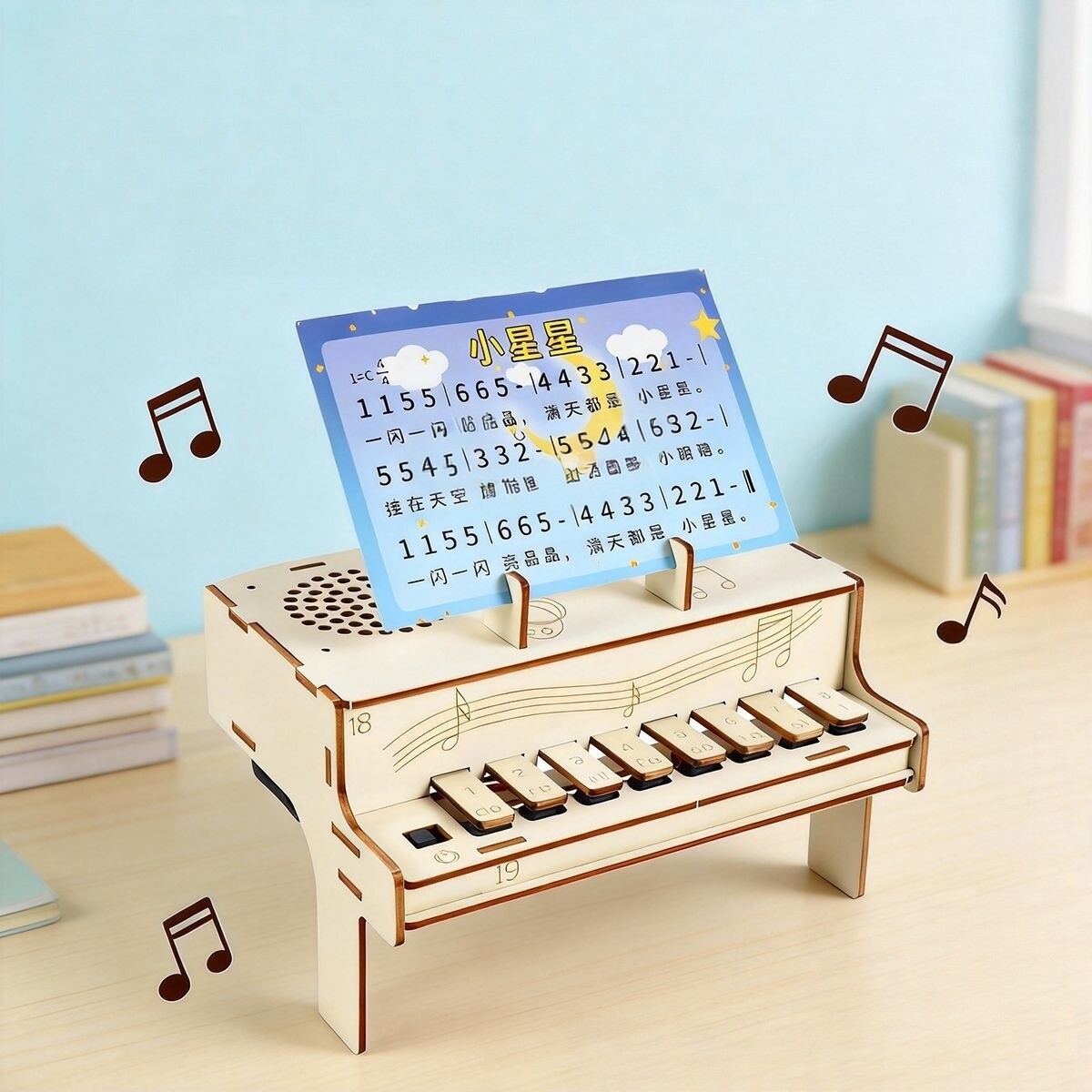 Diy Electronics Gadget - Kit Perakitan Model Piano Elektronik Kayu