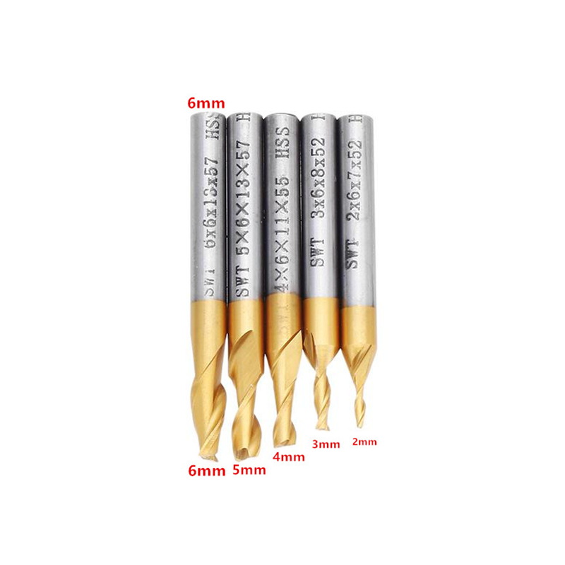 5 Buah 2 Pemotong Frais Seruli - Diy Cnc Router Electronics ulasan dan harga