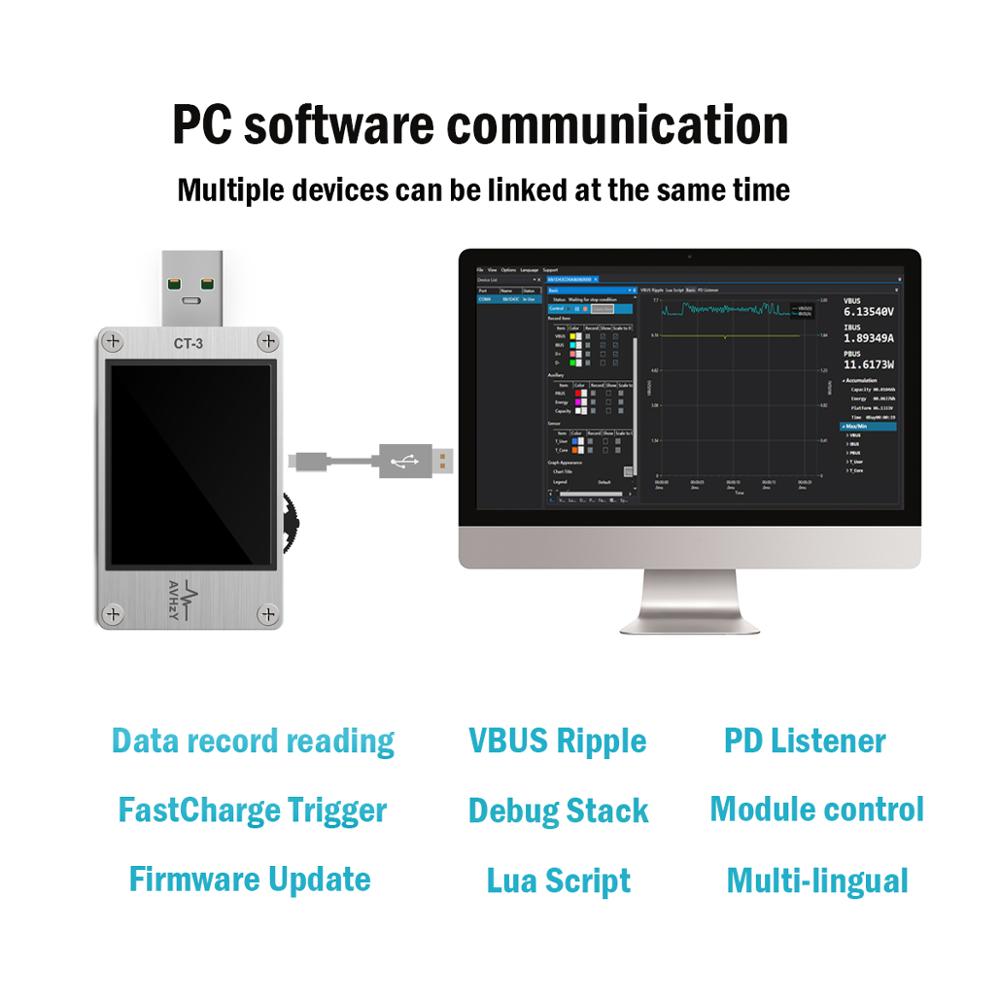AVHzY USB 3.1 Meteran Daya Mul - Logic Analyzer Usb ulasan dan harga