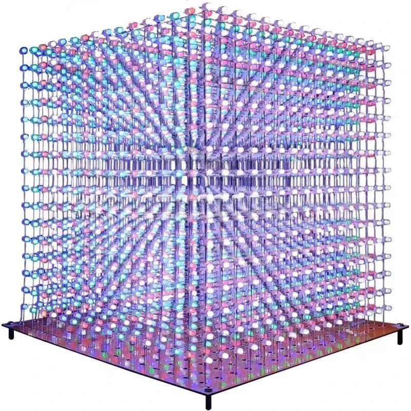 3 D16mini Light Cube Kit 16x16 - Diy With Electronics ulasan dan harga