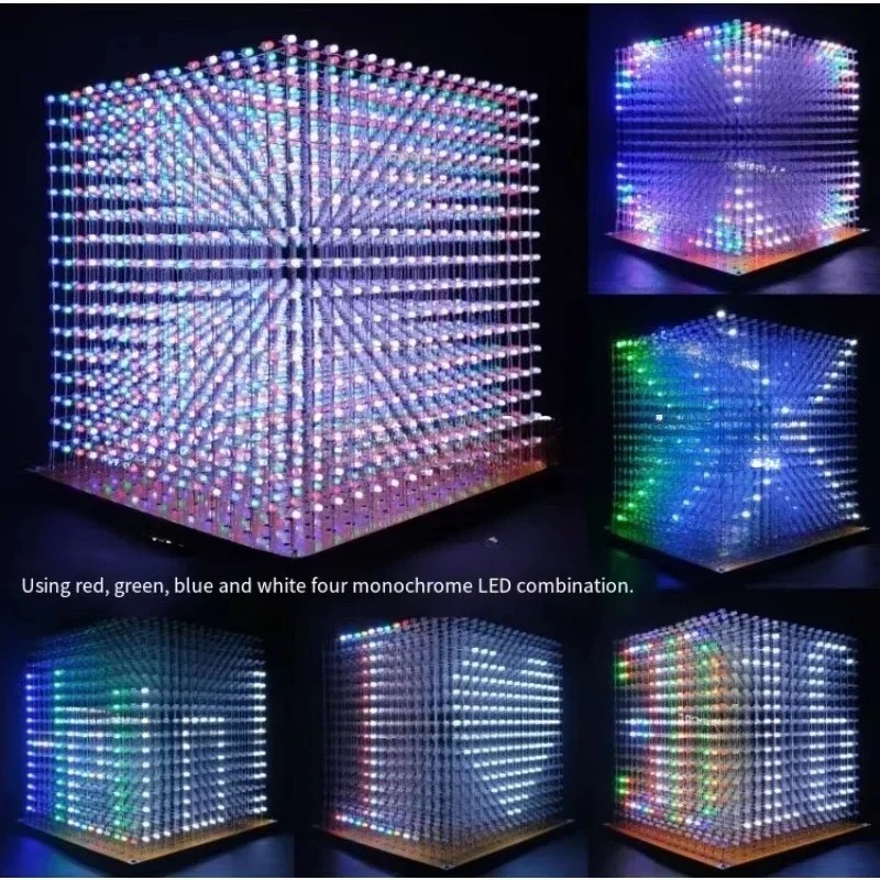 3 D16mini Light Cube Kit 16x16 - Diy With Electronics ulasan dan harga