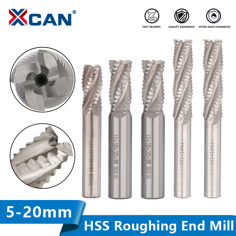 XCAN Roughing End Mill HSS Mil - Diy Cnc Router Electronics ulasan dan harga