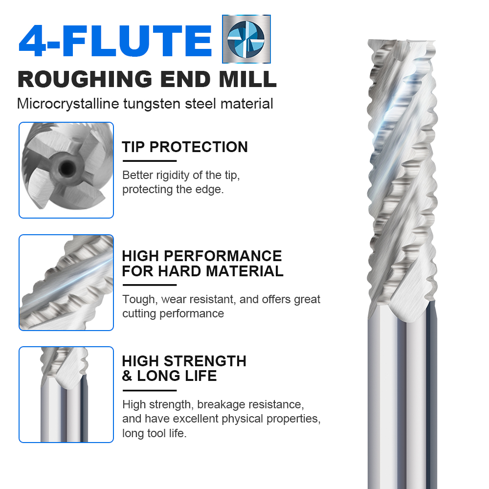 XCAN Roughing End Mill HSS Mil - Diy Cnc Router Electronics ulasan dan harga