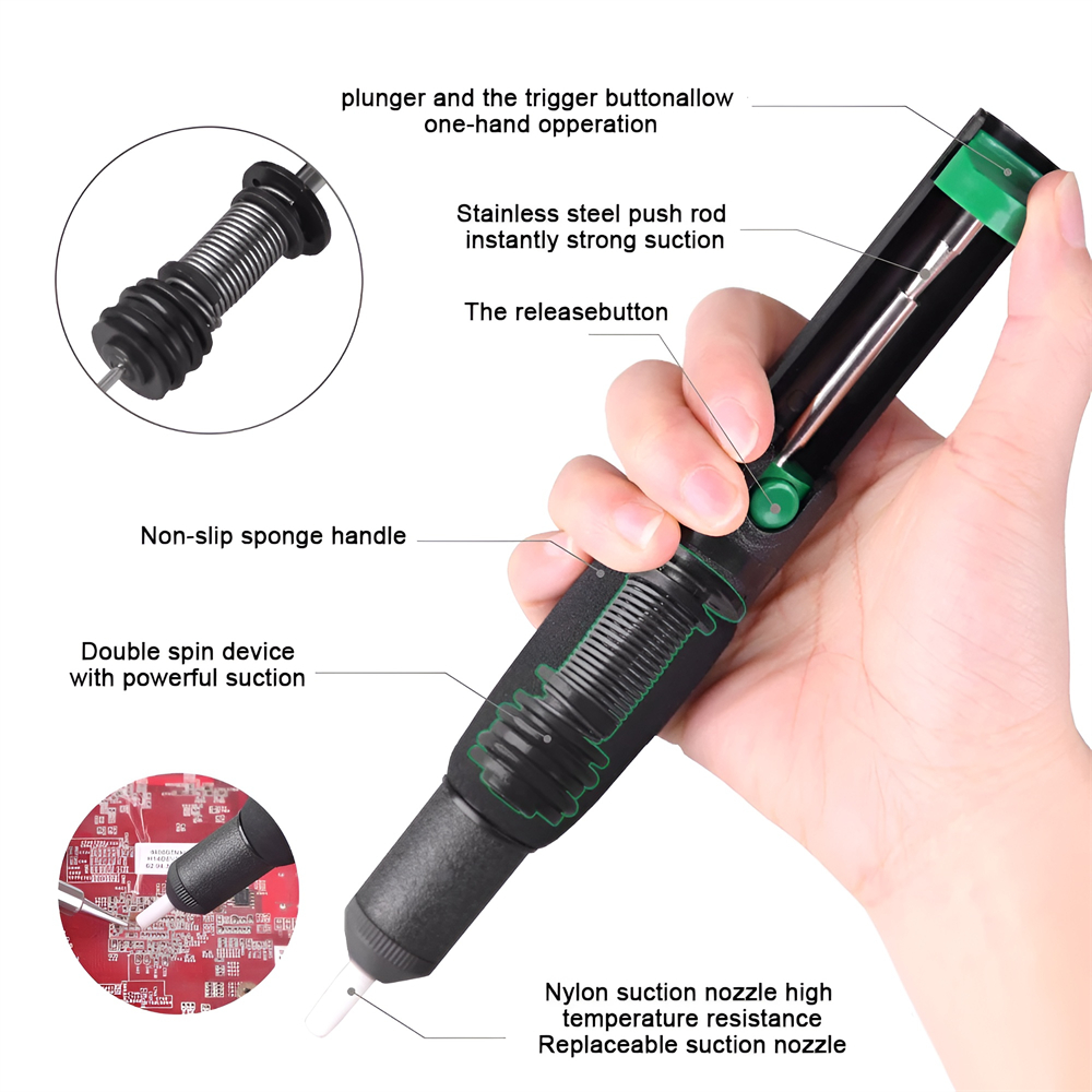 Pompa solder logam, pistol tim - Desoldering Pump Solder ulasan dan harga
