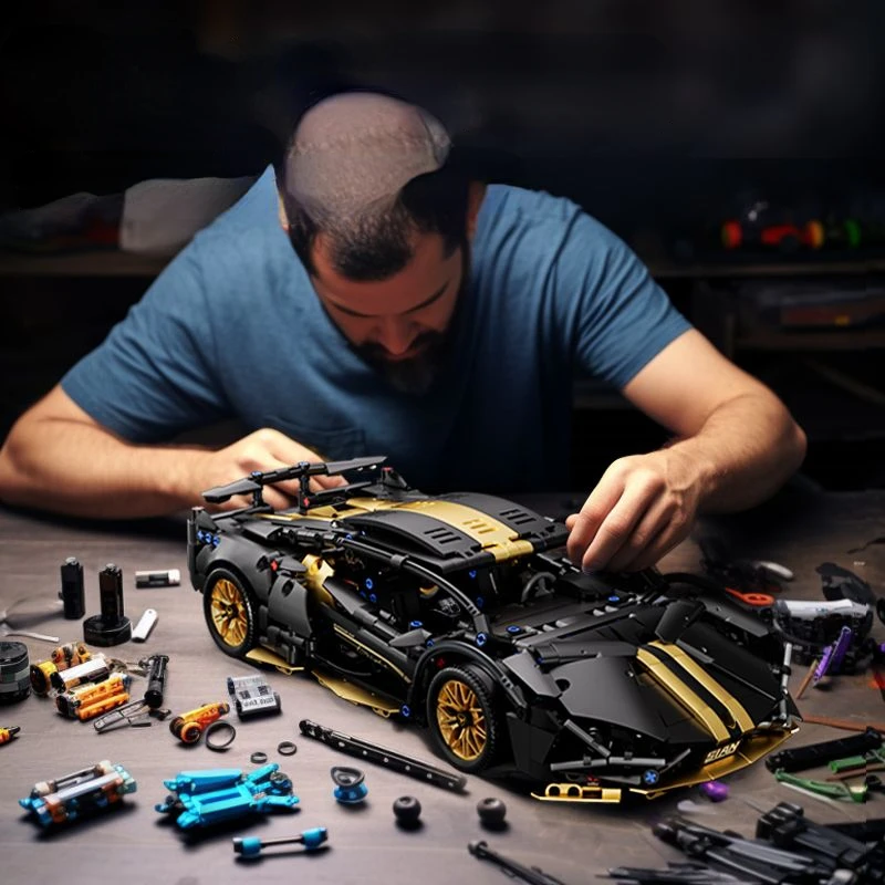 Blok Bangunan Model Mobil Spor - Diy Lego Electronics ulasan dan harga