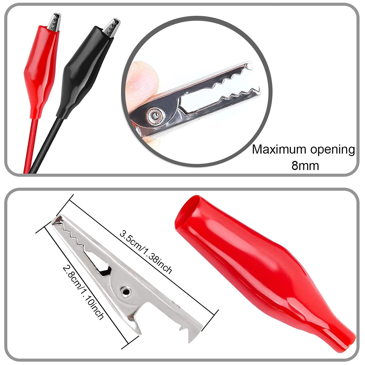 Klip buaya ke USB, klem buaya  - Crocodile Clip Set ulasan dan harga