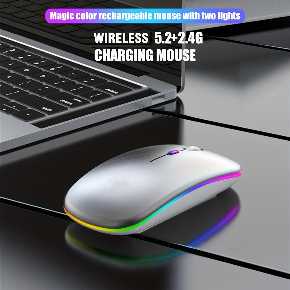Mouse Nirkabel RGB Isi Ulang U - Diy Mouse Electronics ulasan dan harga