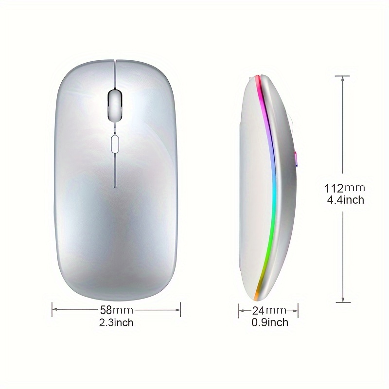 Mouse Nirkabel RGB Isi Ulang U - Diy Mouse Electronics ulasan dan harga