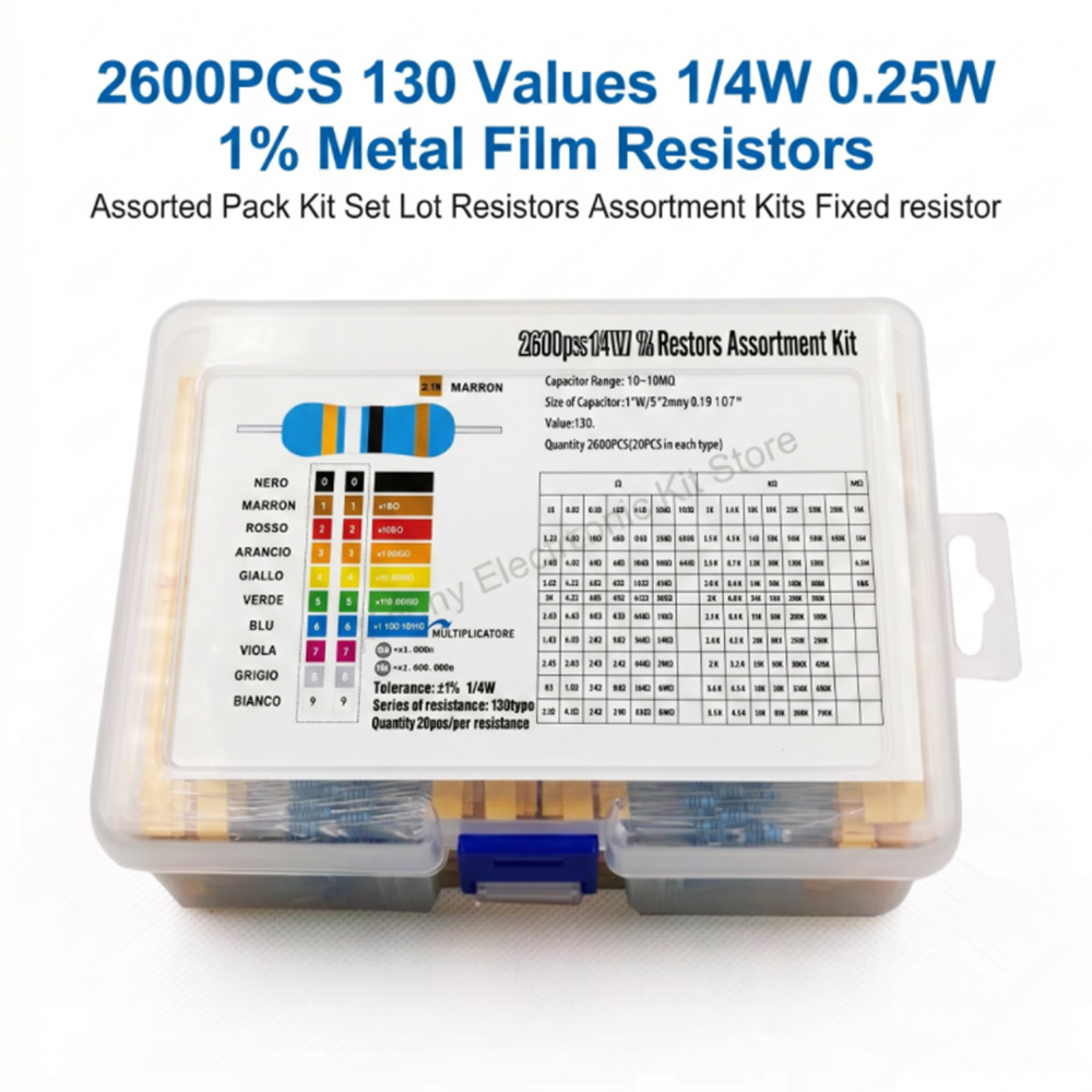 2600 Buah Resistor Film Logam  - Diy Electronics Gadget ulasan dan harga
