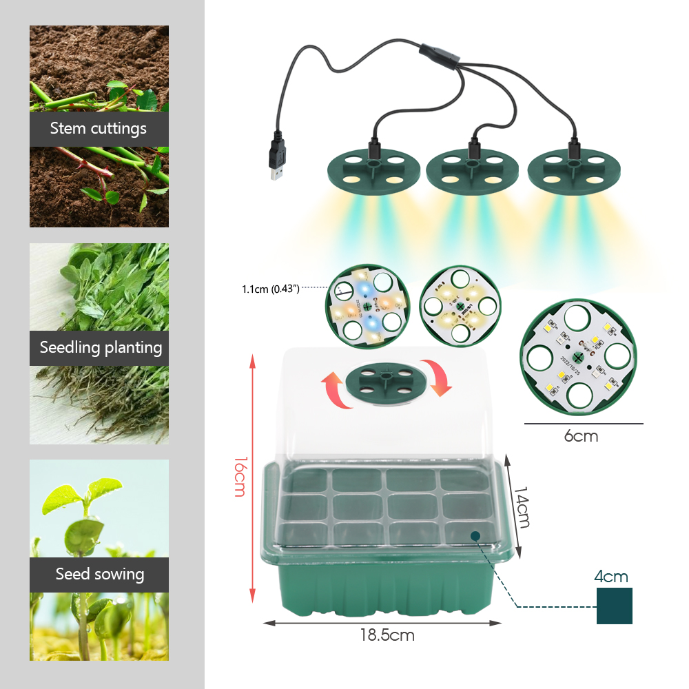 Pot Pembibitan LED dengan Lamp - Led Assortment Kit ulasan dan harga