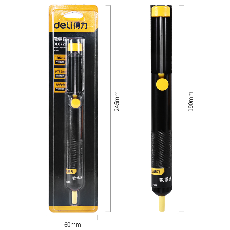 Deli pompa solder logam alumin - Desoldering Pump Solder ulasan dan harga