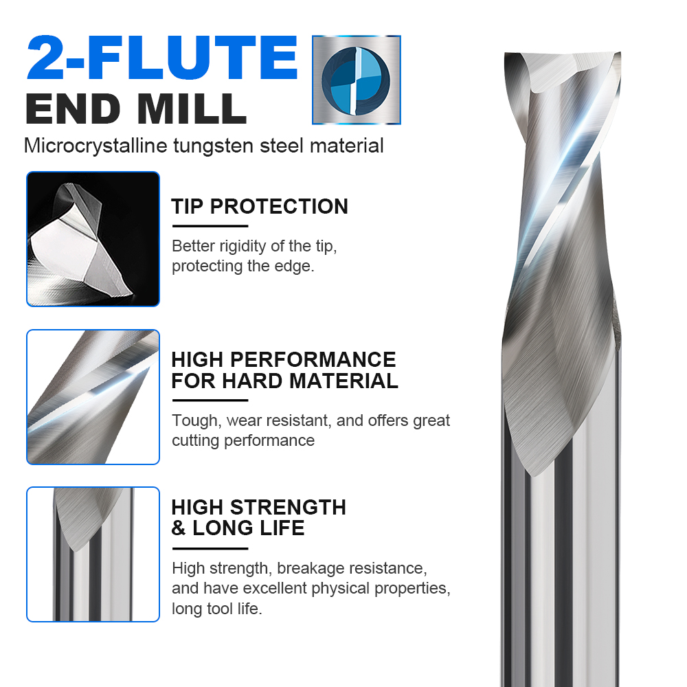 XCAN HSS 2 Flute Straight Shan - Diy Cnc Router Electronics ulasan dan harga