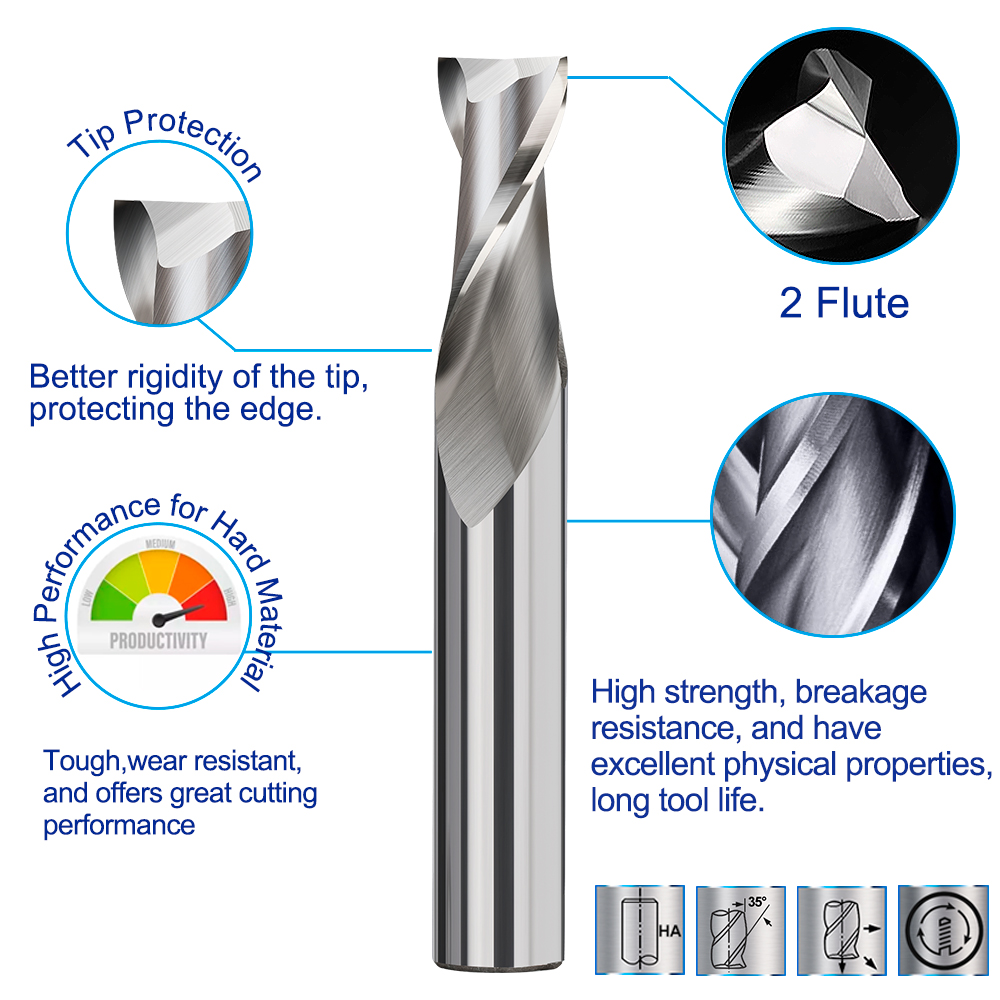 XCAN HSS 2 Flute Straight Shan - Diy Cnc Router Electronics ulasan dan harga