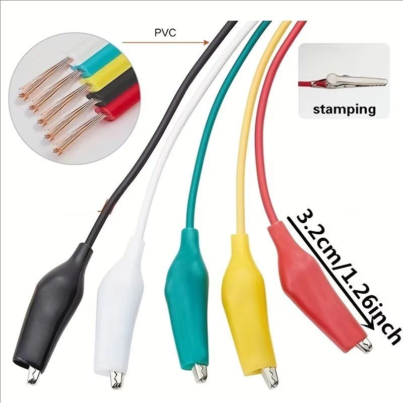1Set / 10PCS Klip Buaya Kabel  - Crocodile Clip Set ulasan dan harga