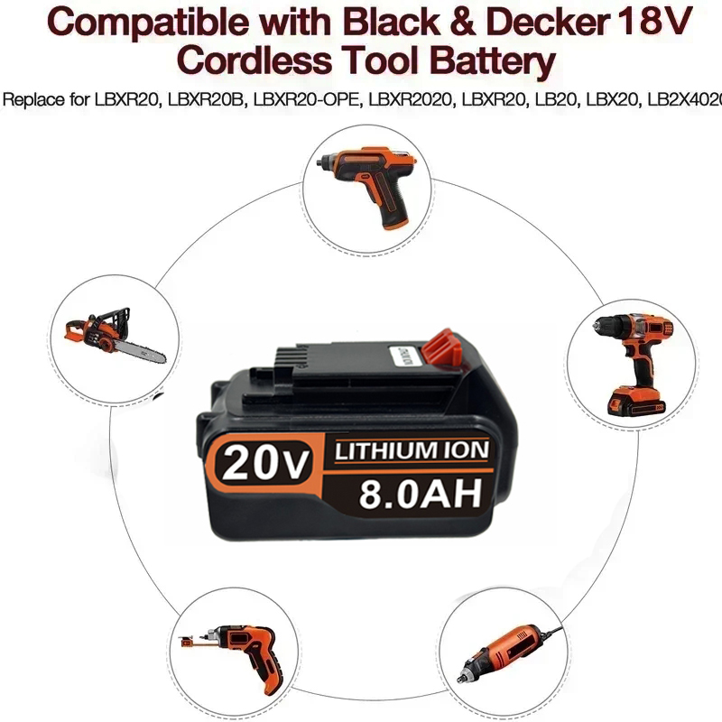 3.0Ah-8.0Ah untuk Baterai Peng - Black+Decker Tool 20V Max ulasan dan harga