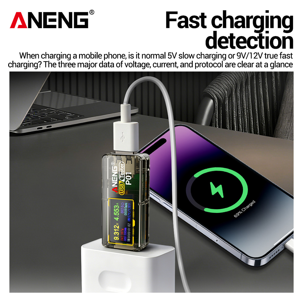 ANENG P01 USB Tester Voltmeter - Logic Analyzer Usb ulasan dan harga